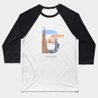 BURJ KHALIFA TYPO Baseball T-Shirt